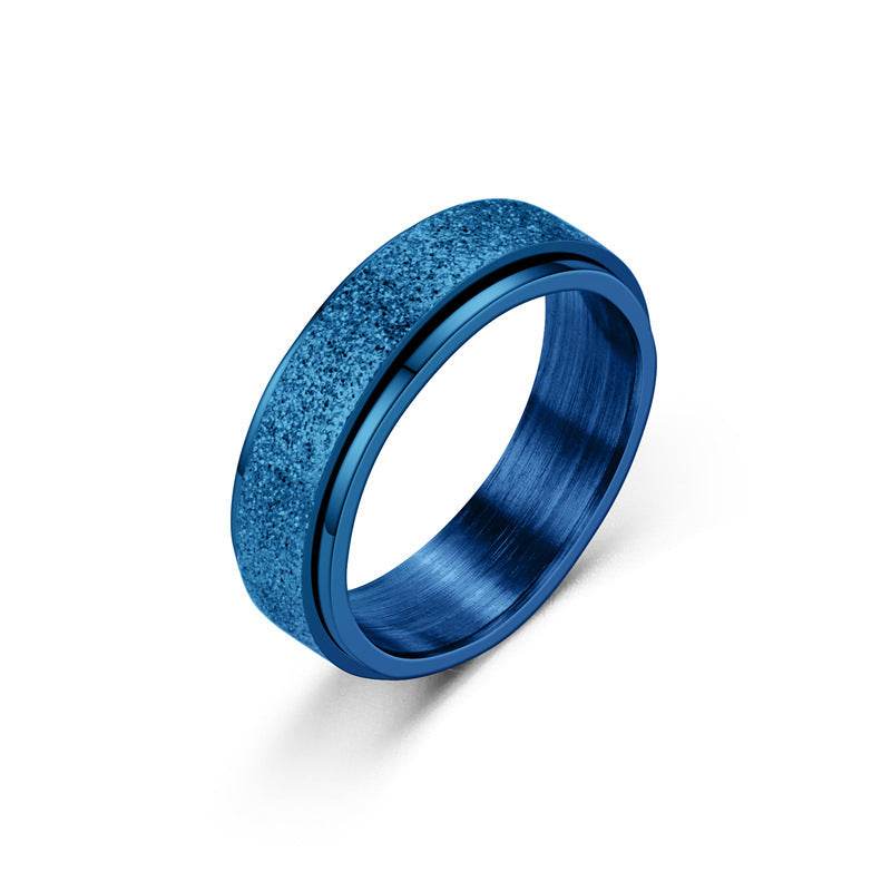 Turnable Anxiety Rings Rainbow Silver Color Relieve Stress Rings For Women Men - ProTrendyz