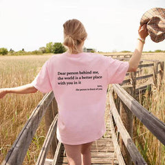 New Fashion Womens Letter T-Shirt Round Neck Short Sleeve Slogan Tee Top - ProTrendyz