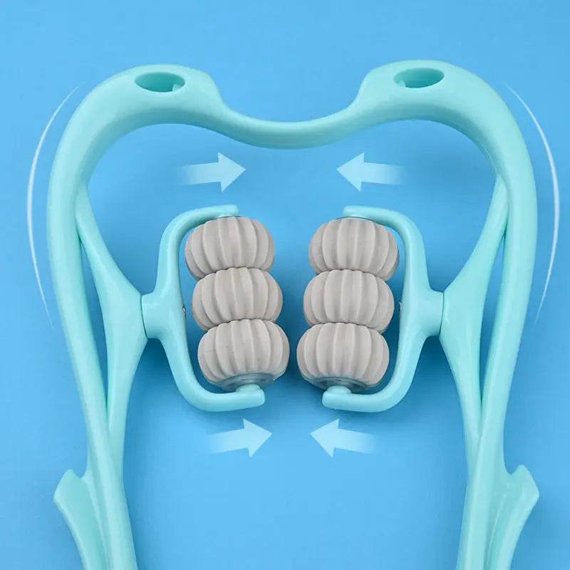 Multifunctional Manual Six-wheel Neck Massager Massage Relieve Roller Massage Tool US - ProTrendyz