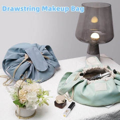 Barrel Drawstring Makeup Bag Large Capacity Women's Cosmetic Bag Toiletries Organizer Pouch Lady Travel Storage Case - ProTrendyz